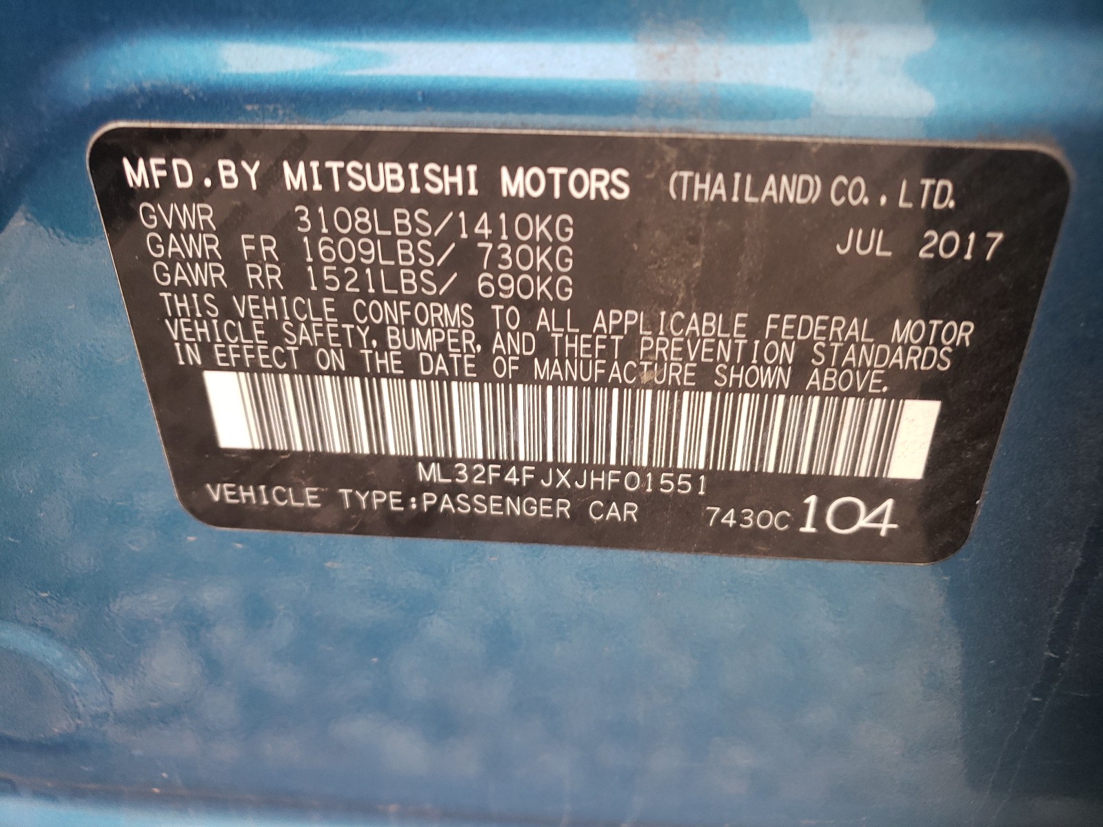 Mitsubishi Mirage g4 2018