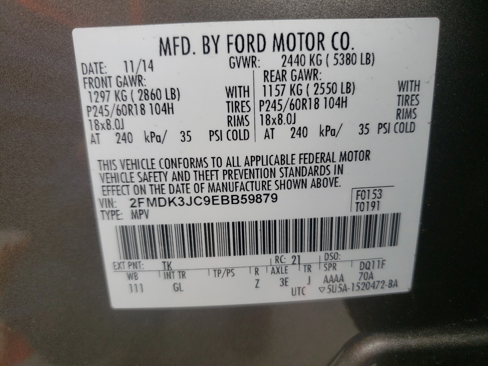 Ford Edge sel 2014