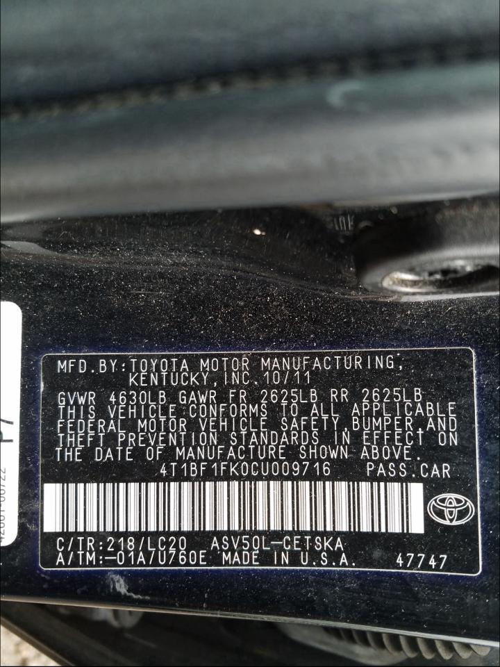 Toyota Camry Base 2012 Toyota Camry Base 2012