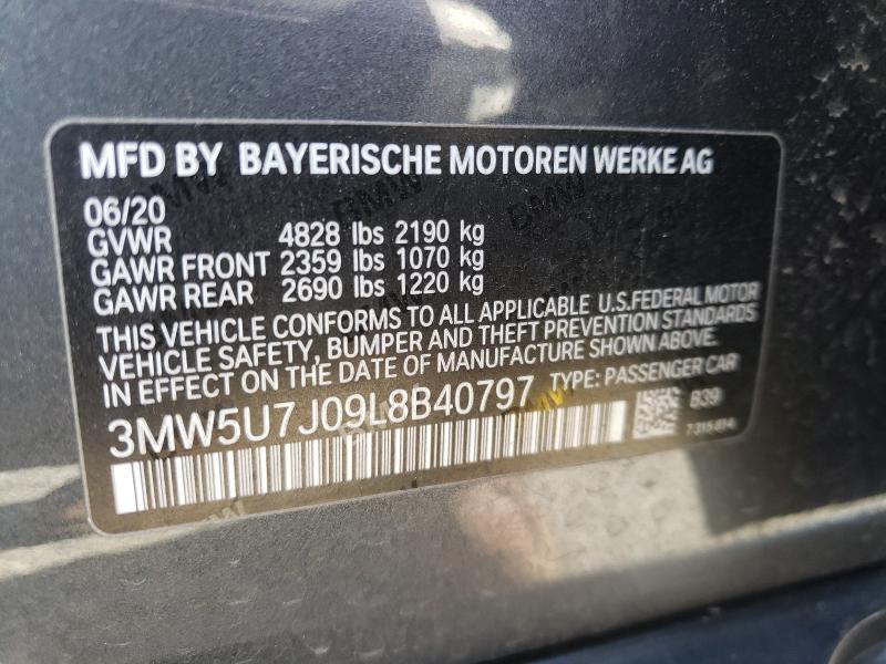 Prodazha Bmw M340i 2020 Vin 3mw5u7j09l8b40797 Iz Ssha Data Aukciona 23 07 2021