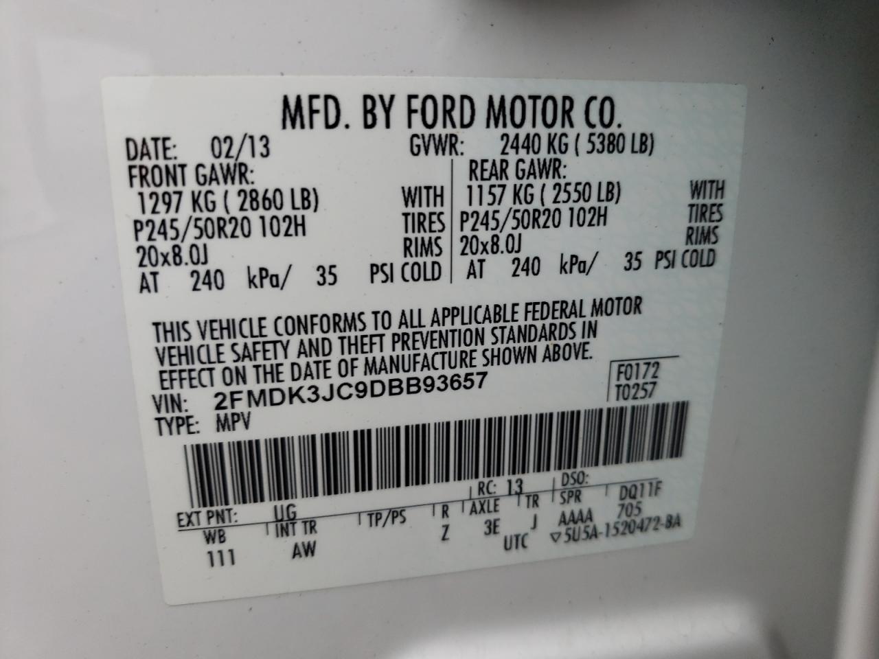 Ford Edge sel 2013