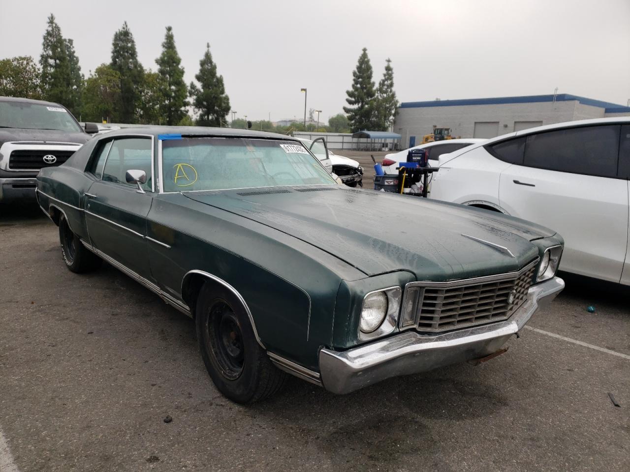 1972 CHEVROLET MONTE CARL VIN: 1H57H2L556904