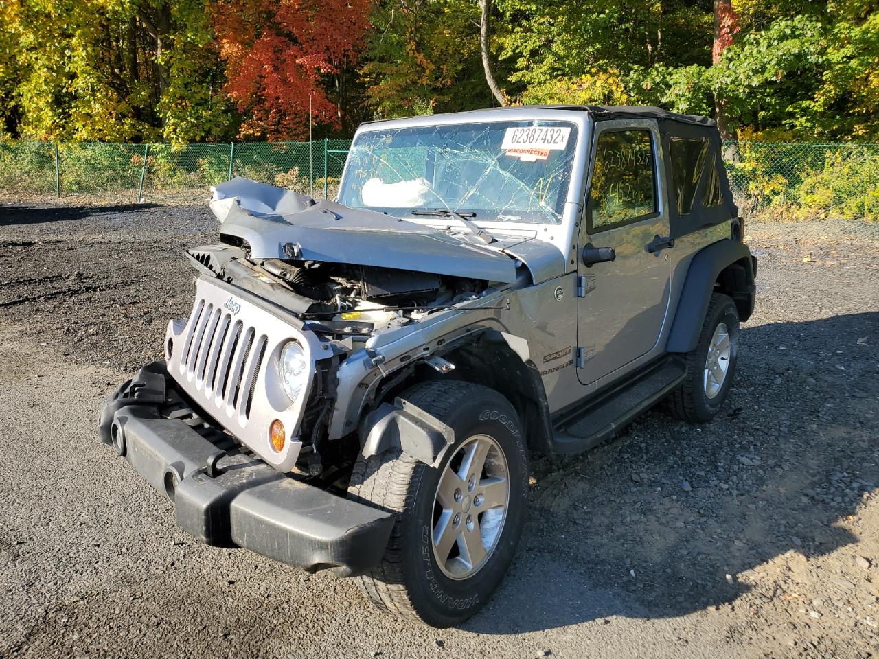 2013 JEEP WRANGLER SPORT VIN: 1C4AJWAG2DL691830