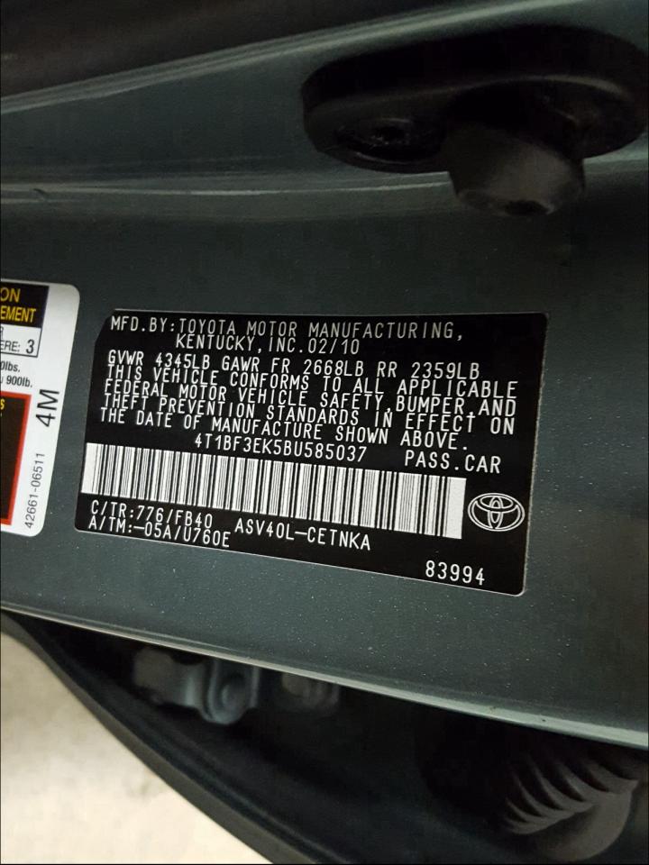 Toyota Camry 2011 Toyota Camry 2011