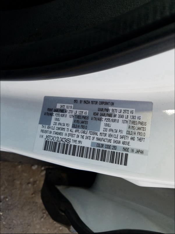 Prodazha Mazda Cx 9 Touri 2020 Touring 2 5 Vin Jm3tcacy3l0403459 Iz Ssha Data Aukciona 26 01 2021