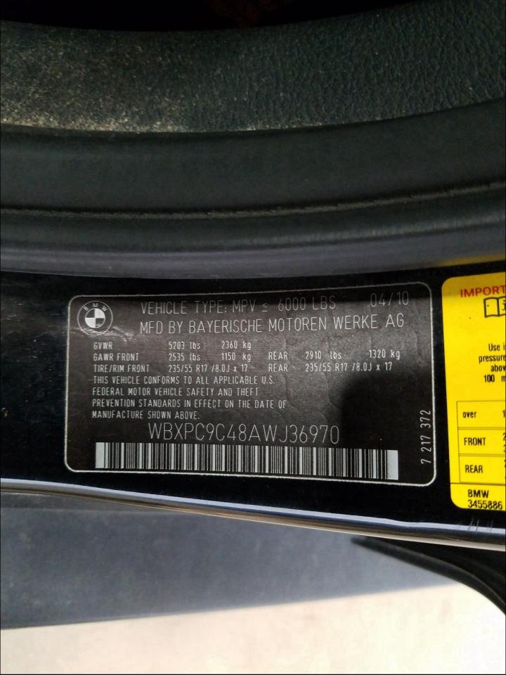 BMW X3 XDRIVE3 2010 BMW X3 XDRIVE3 2010