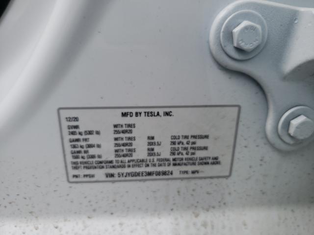 Prodazha Tesla Model Y Vin 5yjygdee3mf089824 Iz Ssha Data Aukciona 06 09 2021