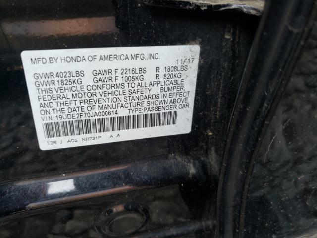 2018 ACURA ILX PREMIU VIN: 19UDE2F70JA000614