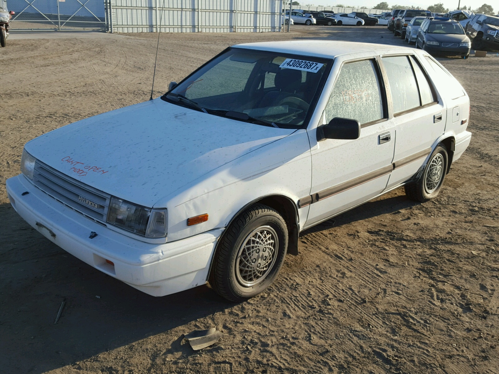 1988 HYUNDAI EXCEL GLS for Sale | CA - BAKERSFIELD | Fri. Dec 08, 2017 ...