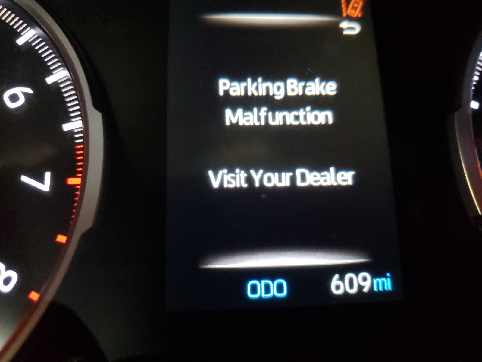 2020 rav4 parking brake malfunction