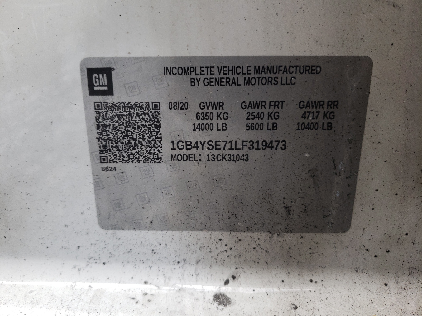 1GB4YSE71LF319473 CHEVROLET ALL Models 2020