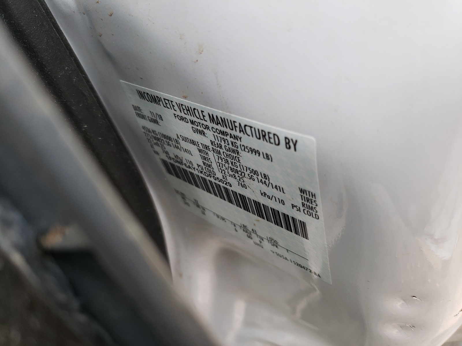 1FDNF6AY1KDF05029 FORD F650 2019
