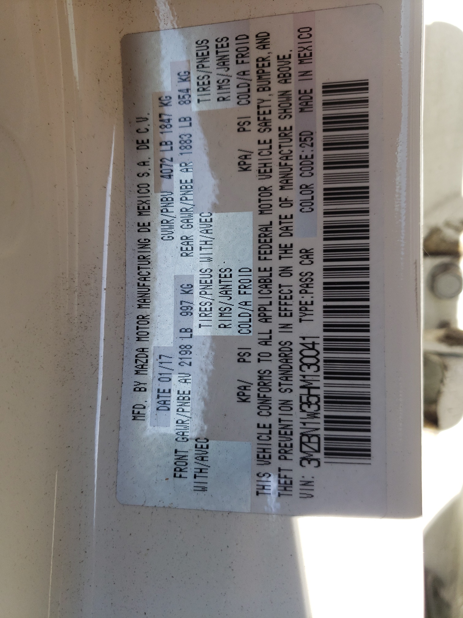 3MZBN1W35HM130041 2017 Mazda 3 Grand Touring