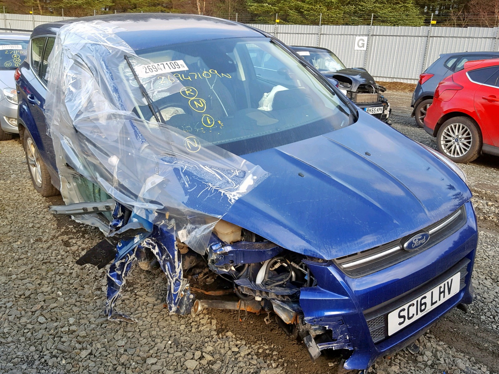 2016 FORD KUGA ZETEC for sale at Copart UK Salvage Car Auctions
