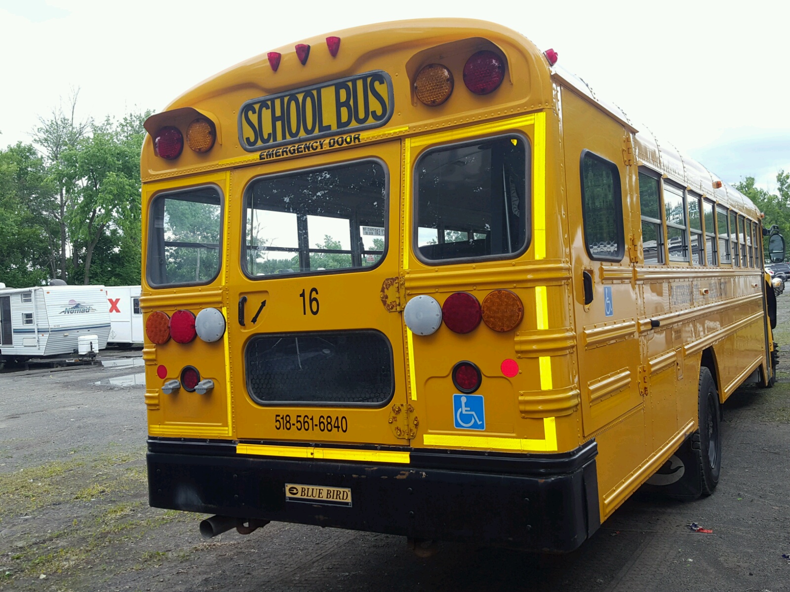 Old Blue Bird School Bus