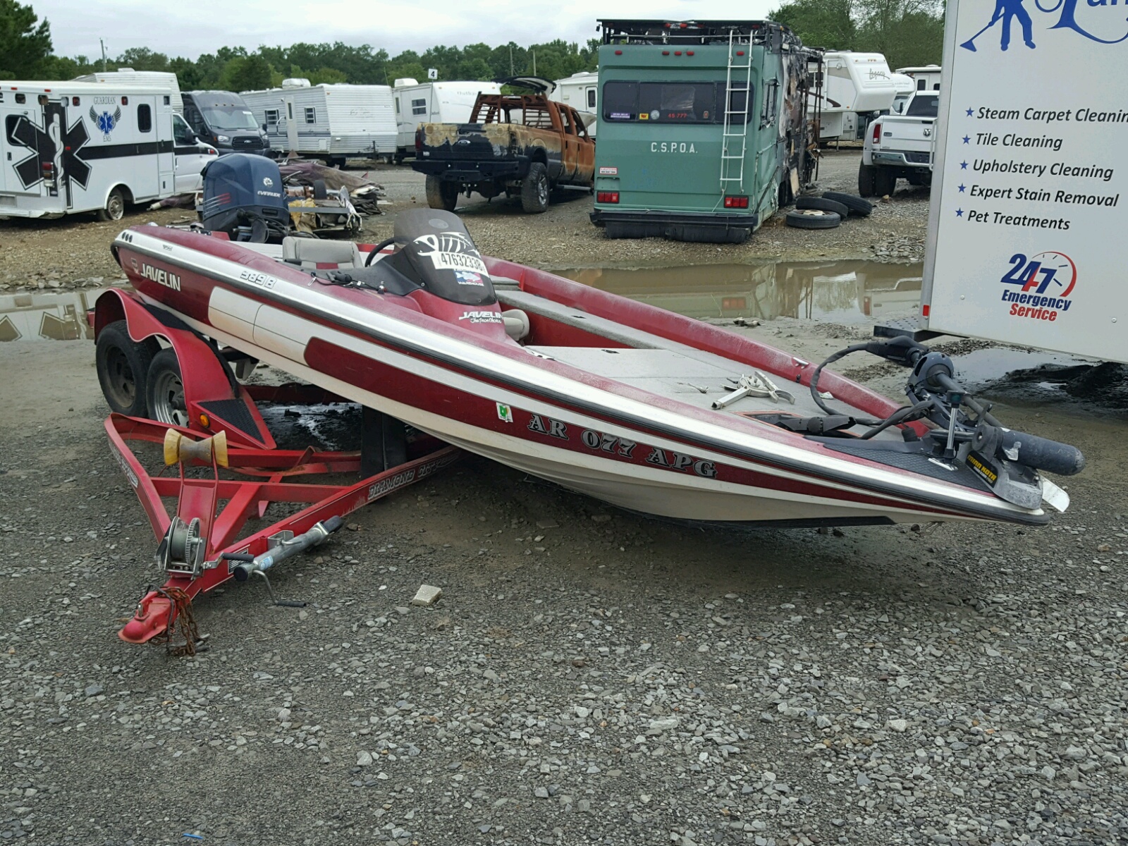 Salvage 1998 Javelin BOAT for sale.