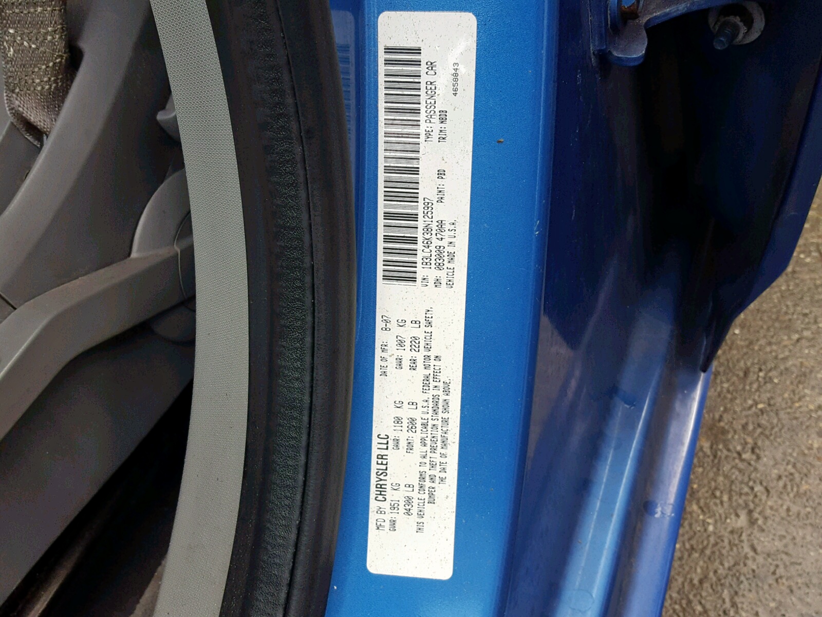 2008 Dodge Avenger Se VIN: 1B3LC46K38N125997 Lot: 34846089