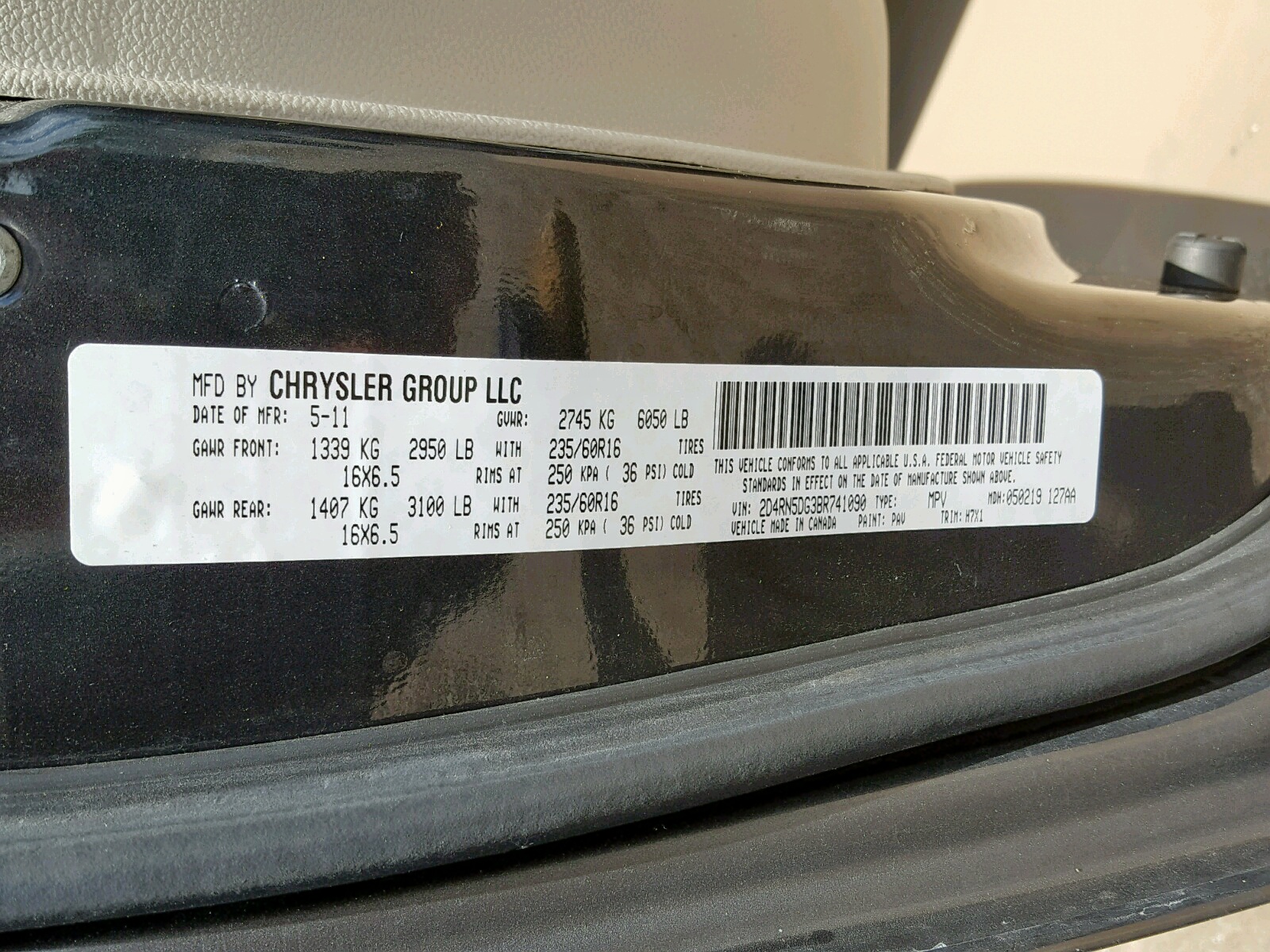 2D4RN5DG3BR741090 2011 Dodge Grand Caravan Crew