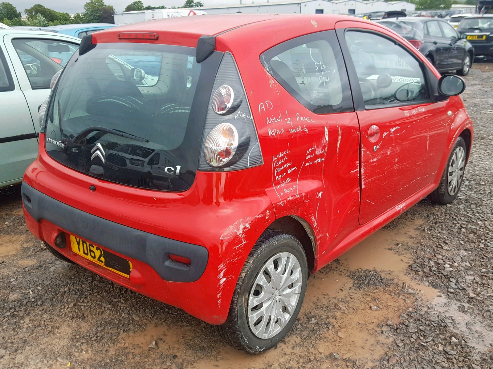 2012 CITROEN C1 VTR for sale at Copart UK - Salvage Car Auctions