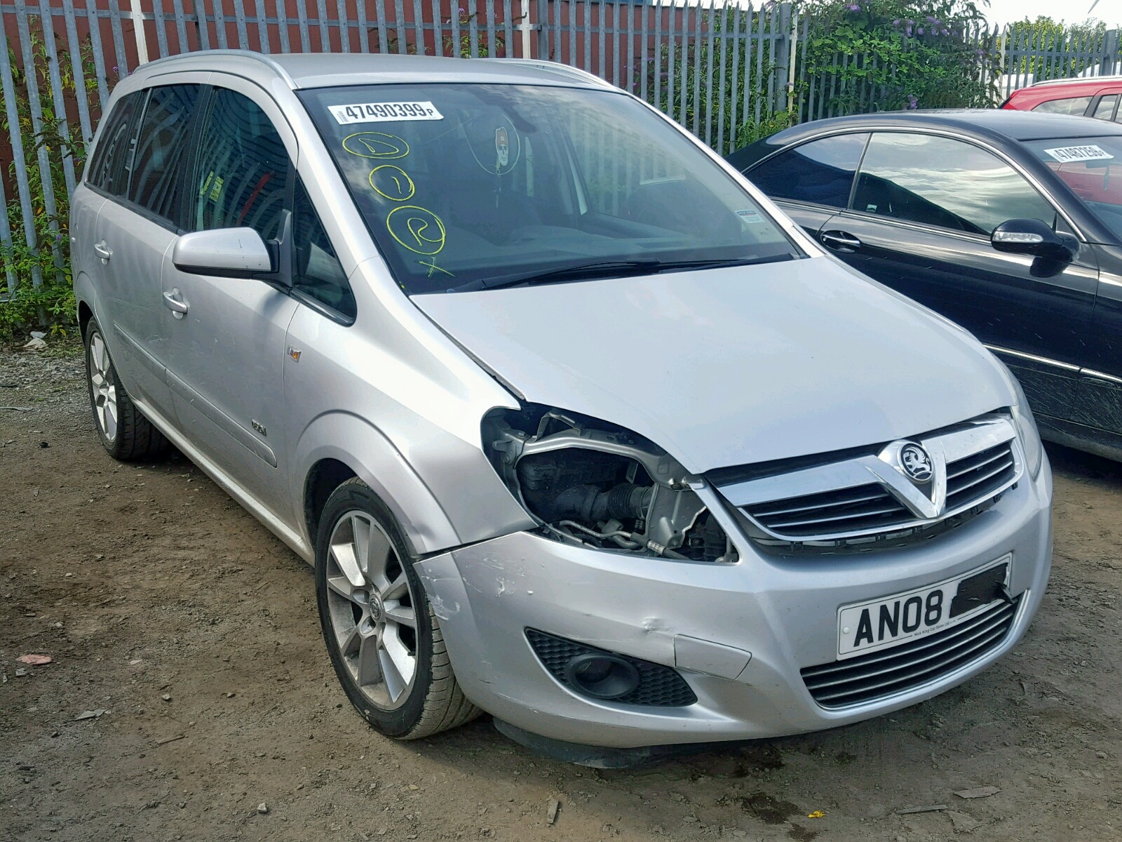 2008 VAUXHALL ZAFIRA DES for sale at Copart UK - Salvage Car Auctions