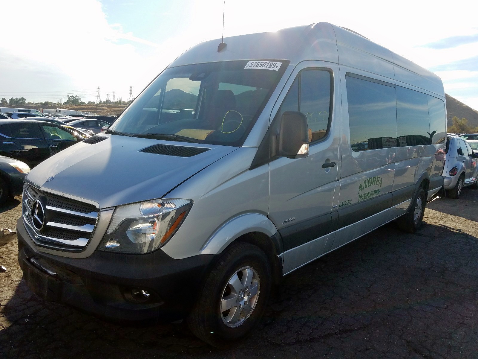 2015 Mercedes-Benz Sprinter 2 for sale at Copart Colton, CA Lot ...