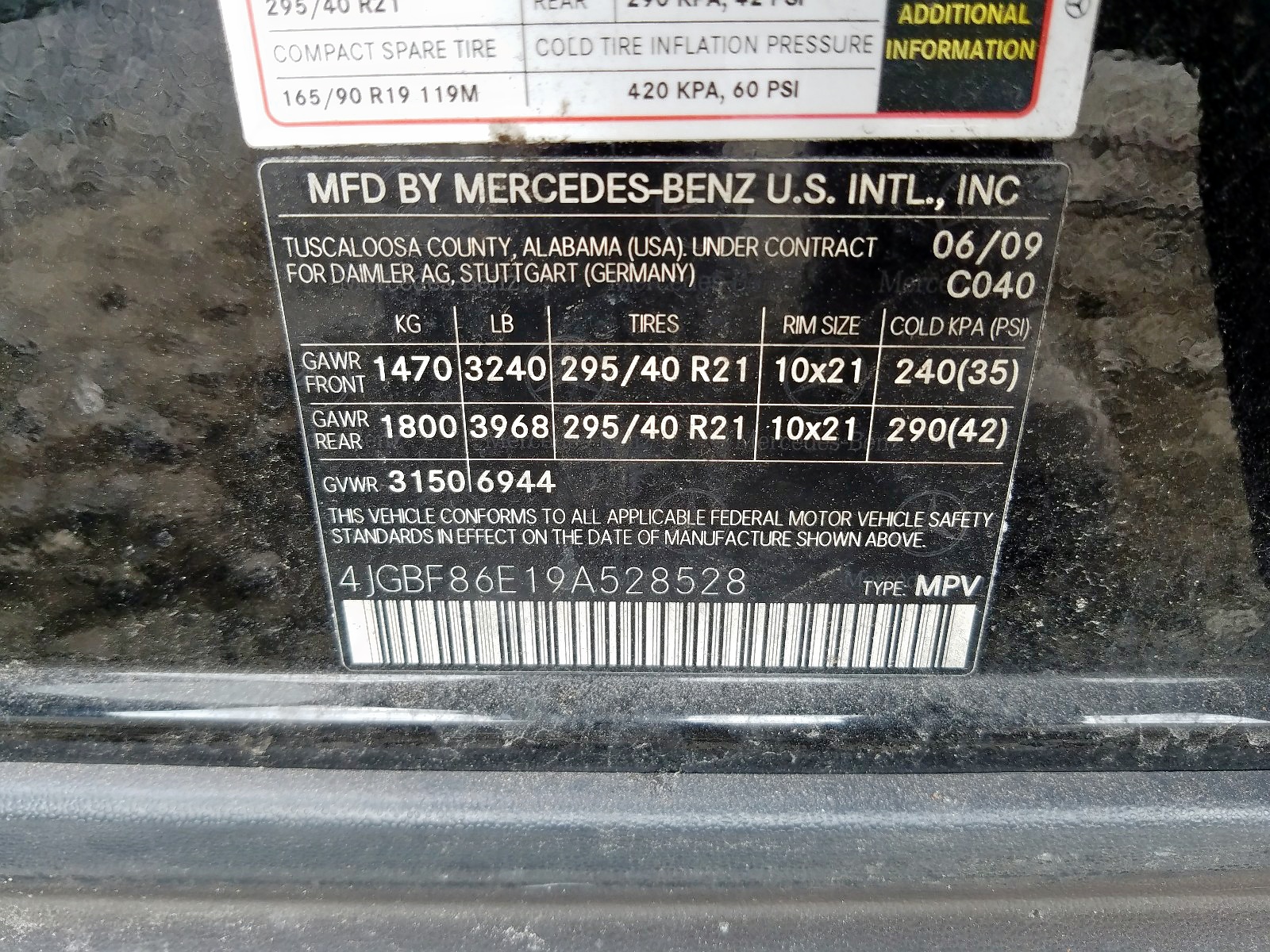 2009 Mercedes-Benz Gl 550 4Matic VIN: 4JGBF86E19A528528 Lot: 36126470