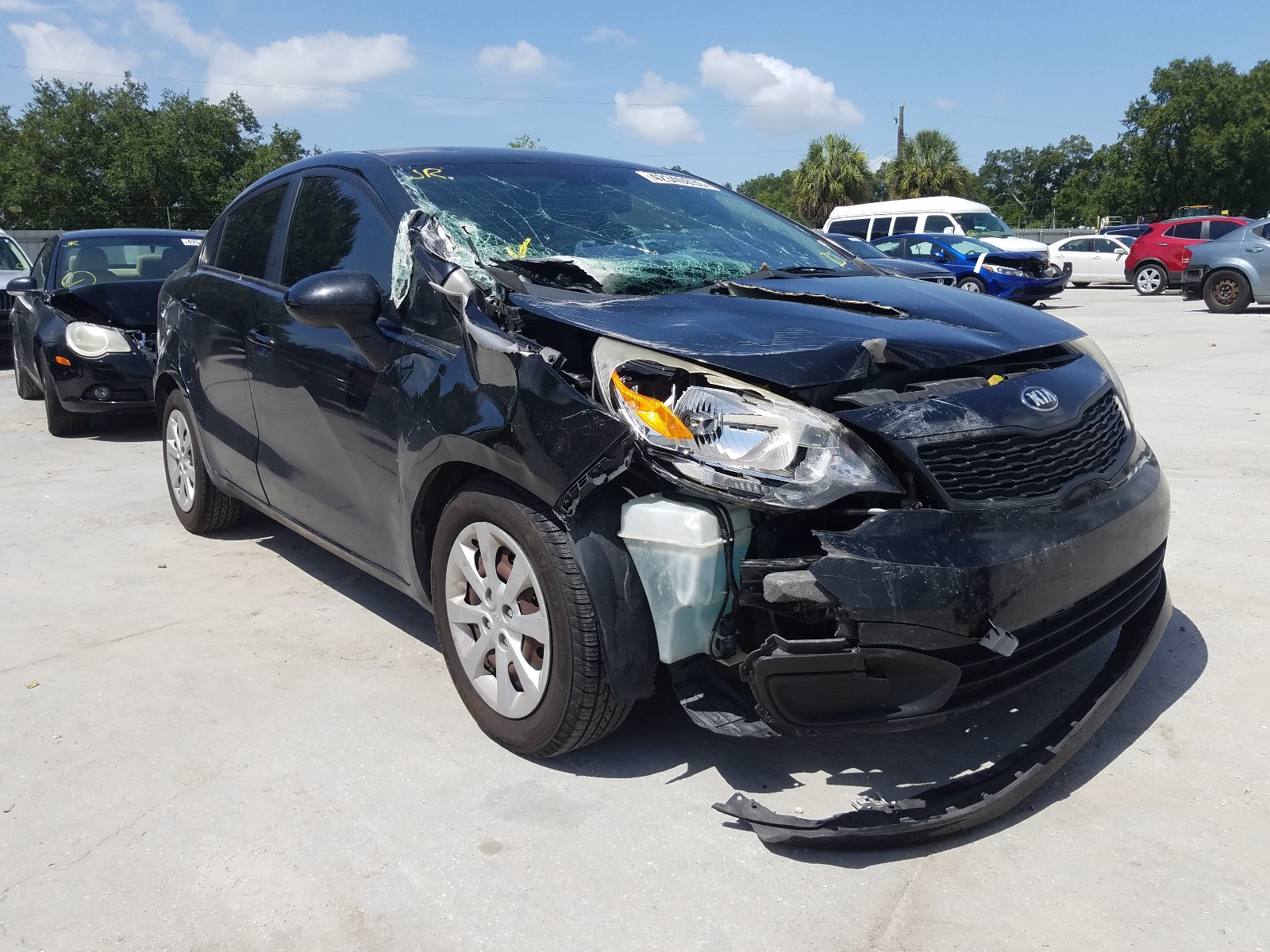 KIA RIO LX 2014, KNADM4A36E6350840 — Auto Auction Spot