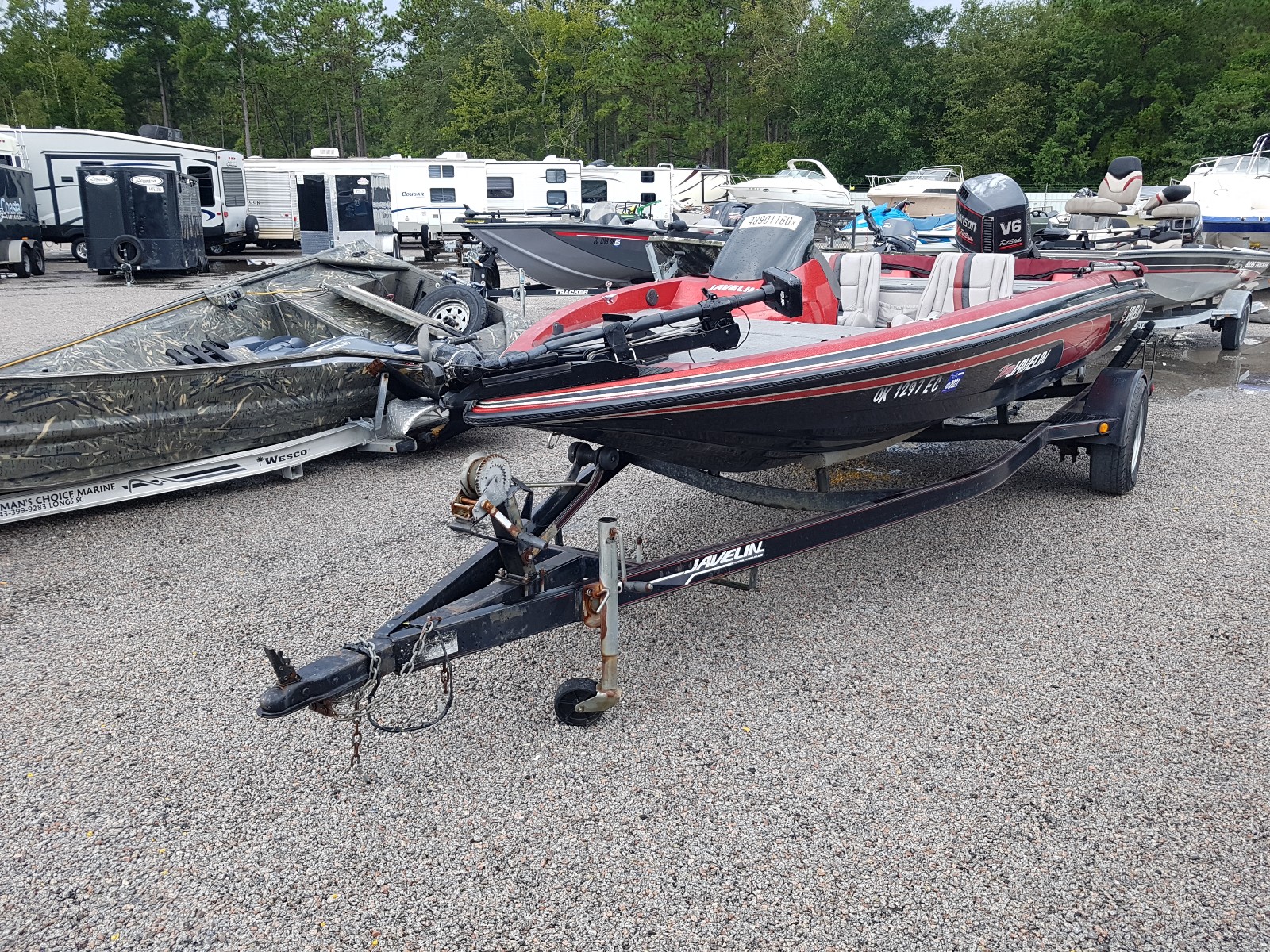 1993 Javelin Boat With Trailer for sale at Copart Harleyville, SC Lot