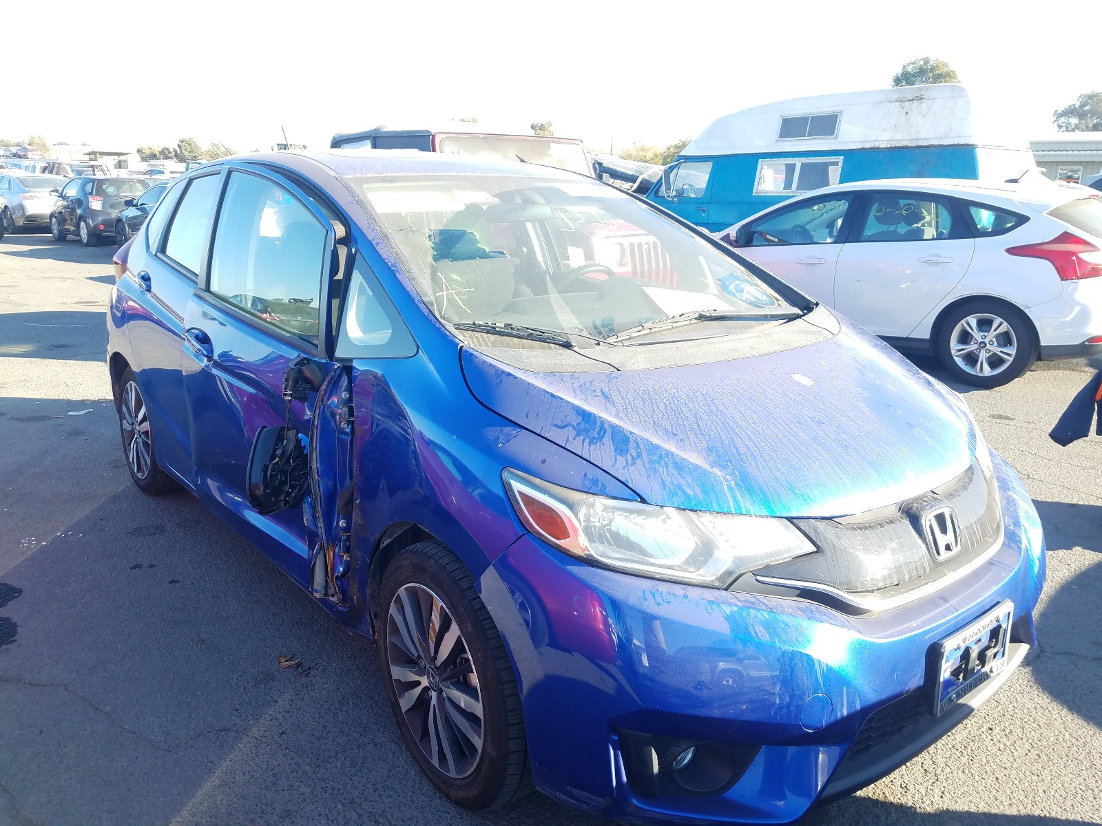 Honda Fit покрашенная баллончиком разноцветная