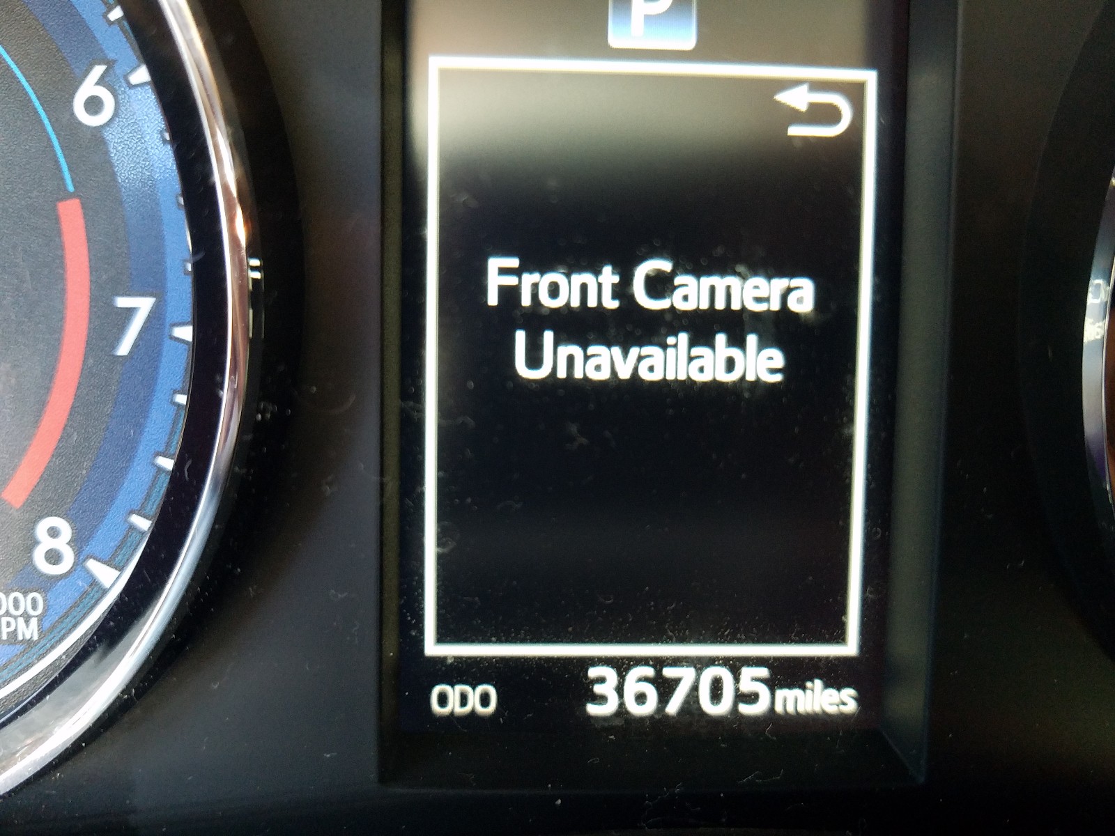 Front Camera Unavailable Toyota Corolla 2020 