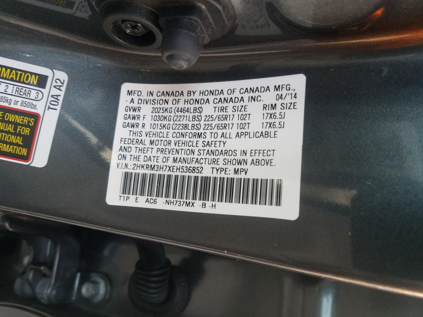 2HKRM3H7XEH536852 2014 Honda Cr-V Exl