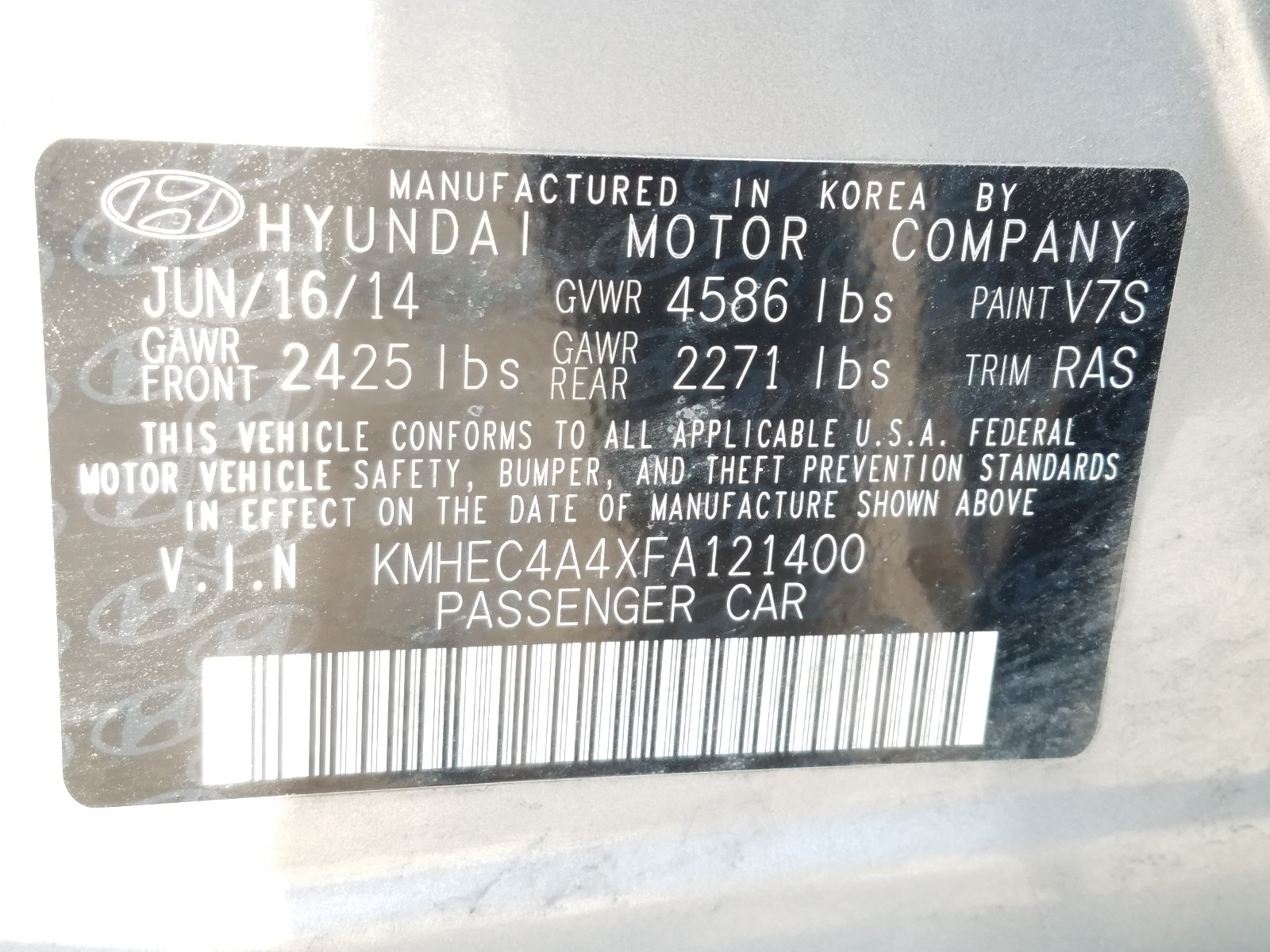 Hyundai Sonata hyb 2015