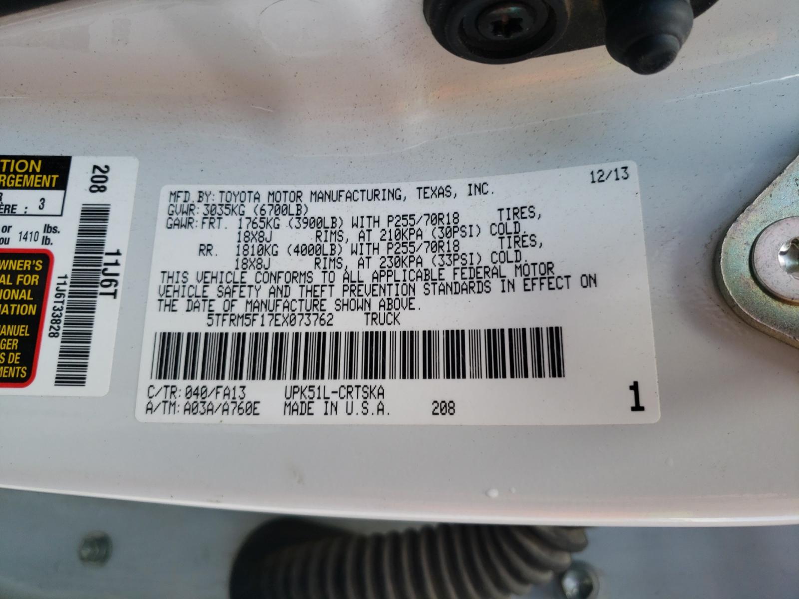 2014 TOYOTA TUNDRA DOUBLE CAB SR/SR5 for Sale | KY - LEXINGTON EAST | Mon. Jun 07, 2021 - Used ...