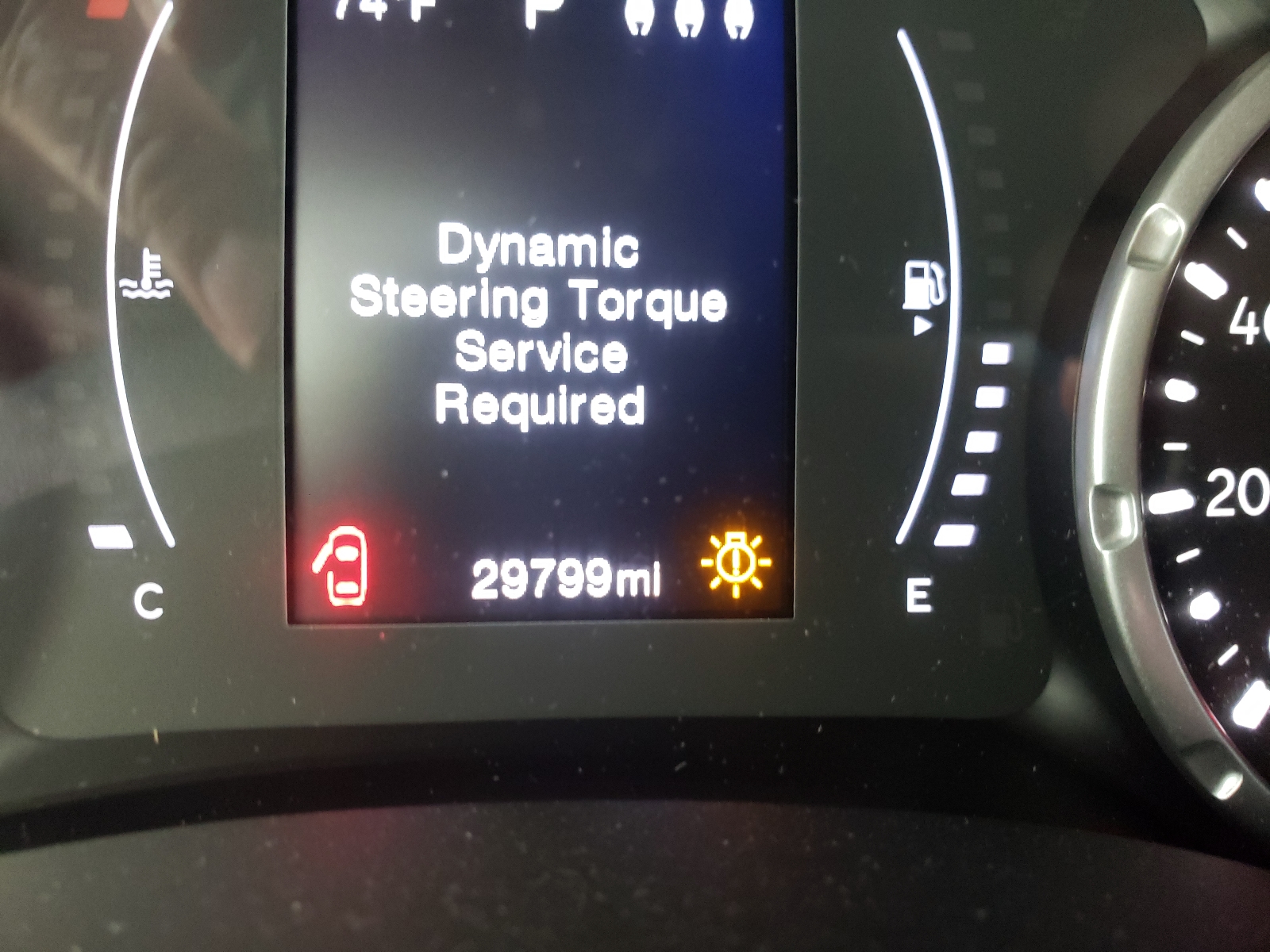 Dynamic Steering Torque Service Required