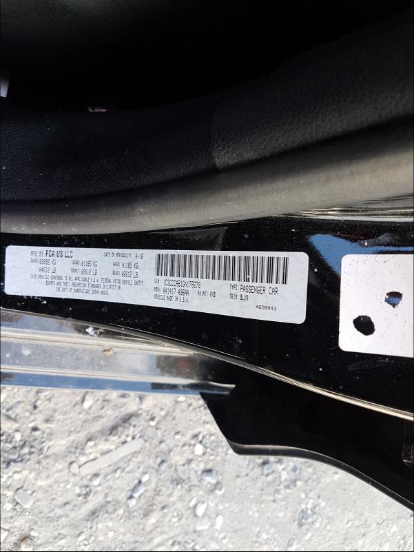 2016 CHRYSLER 200 LIMITE 1C3CCCAB1GN178278