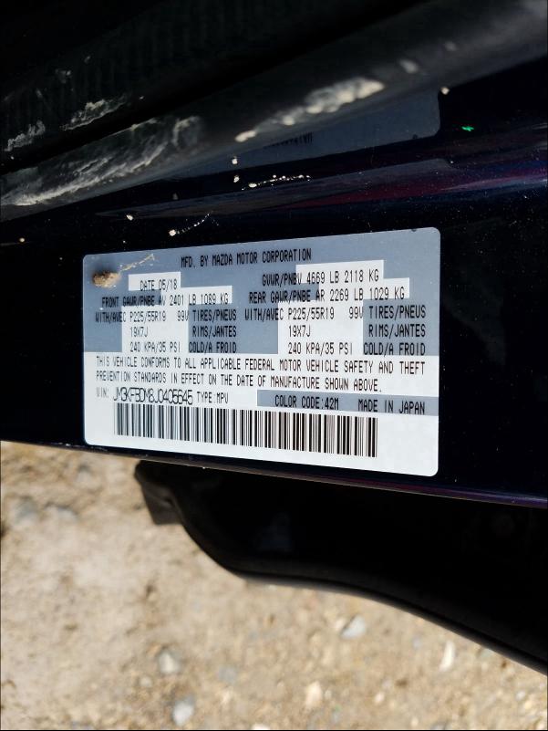 JM3KFBDM8J0405645 2018 MAZDA CX-5 GRAND TOURING
