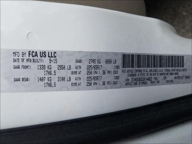 2C4RDGBG5GR144822 Dodge Grand Cara 2016. Фото: 9