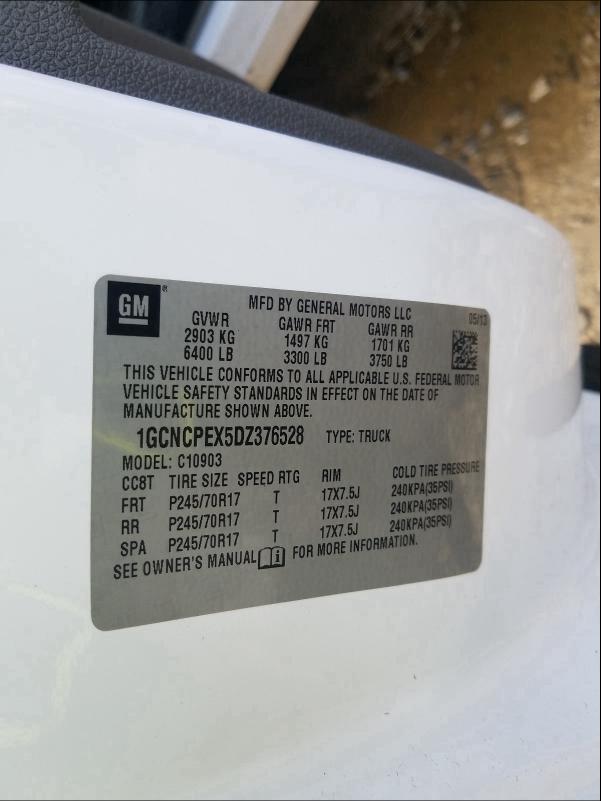 1GCNCPEX5DZ376528 2013 CHEVROLET SILVERADO C1500