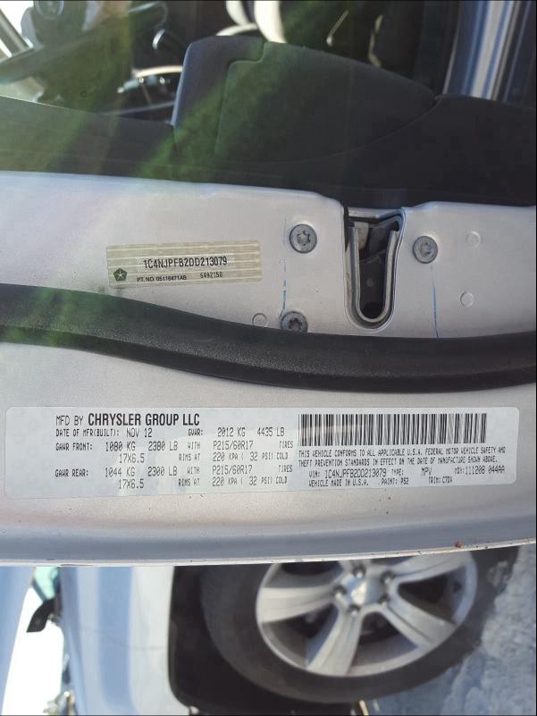 2013 JEEP PATRIOT LA 1C4NJPFB2DD213079