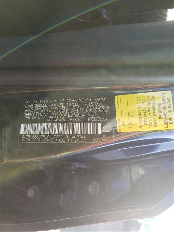 2010 TOYOTA SCION XD JTKKU4B40AJ054634