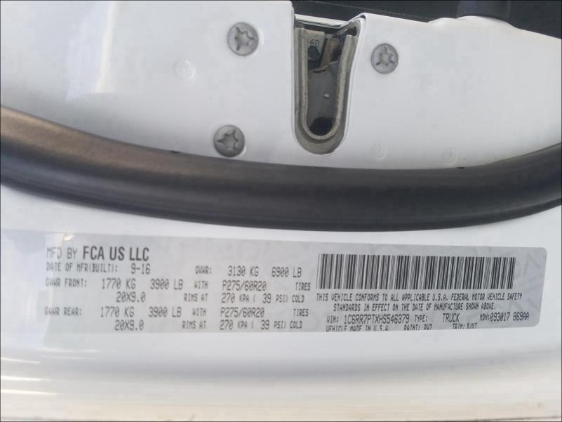 2017 RAM 1500 LONGH 1C6RR7PTXHS546379