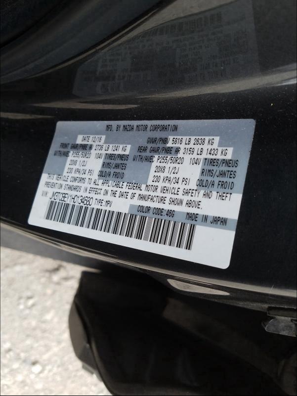 2017 MAZDA CX-9 SIGNA JM3TCBEY1H0134680