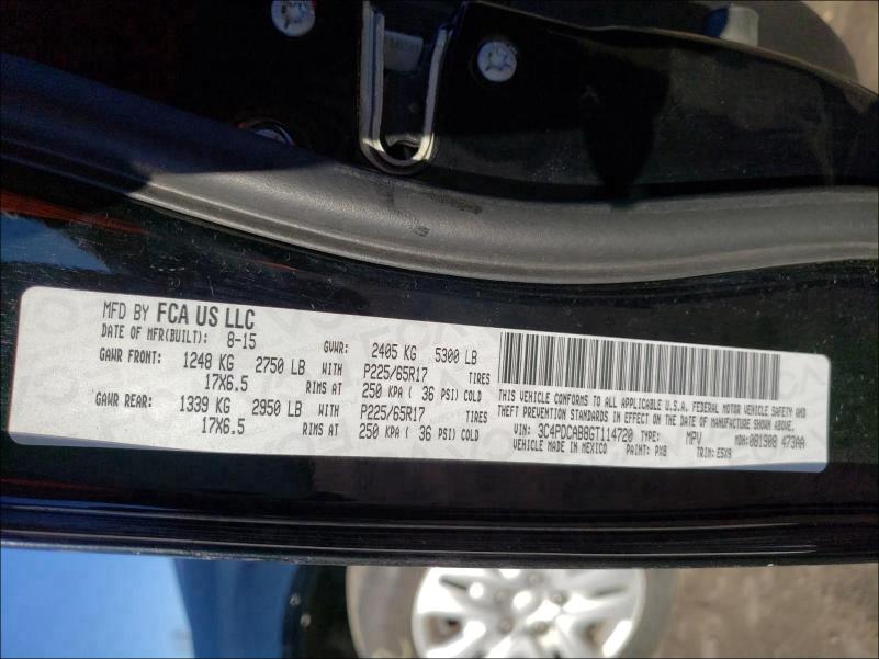 2016 DODGE JOURNEY SE 3C4PDCAB8GT114720