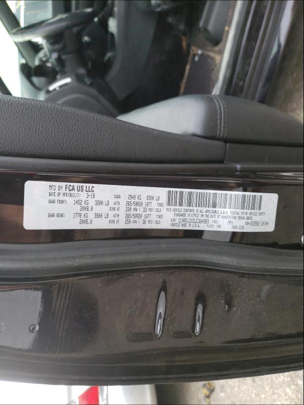 2018 DODGE DURANGO GT 1C4RDJDG3JC364583