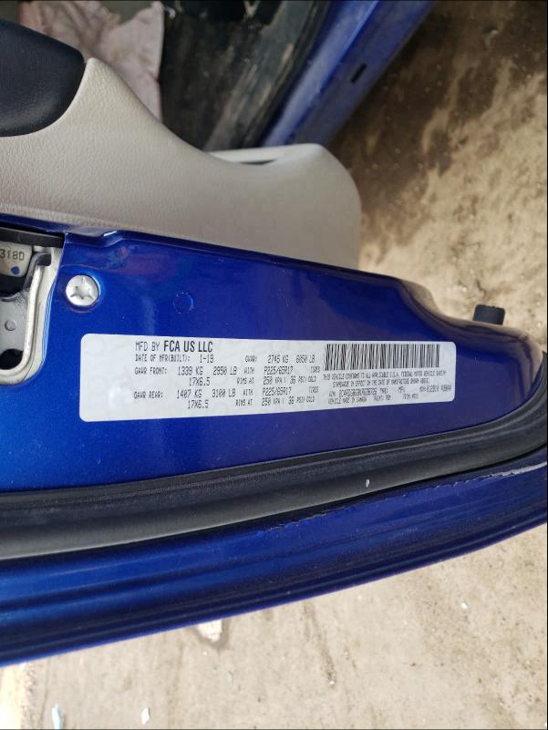 2019 DODGE GRAND CARA 2C4RDGBG3KR636726
