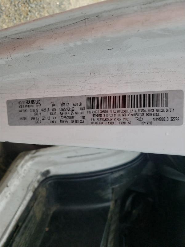 2018 RAM PROMASTER - 3C6TRVBG3JE101737