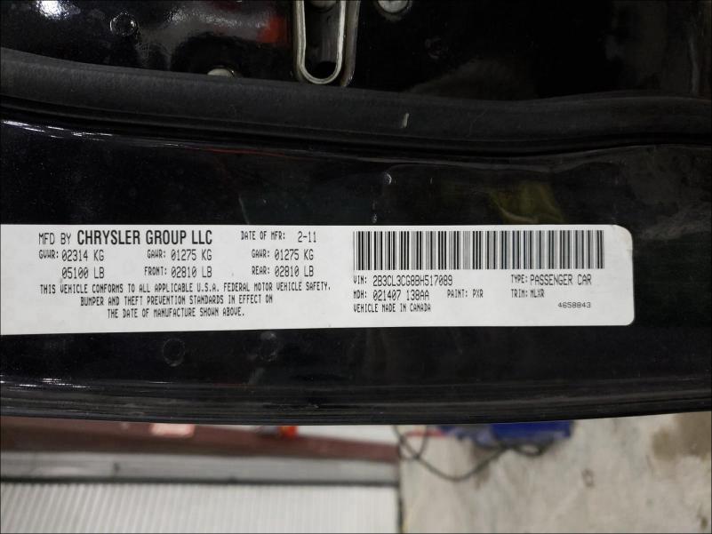 2011 DODGE CHARGER 2B3CL3CG8BH517089