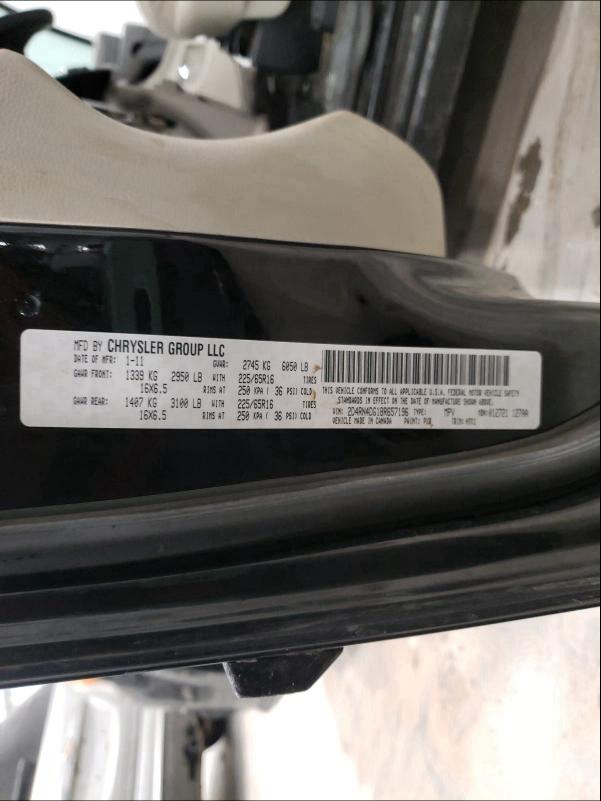 2011 DODGE GRAND CARA 2D4RN4DG1BR657196