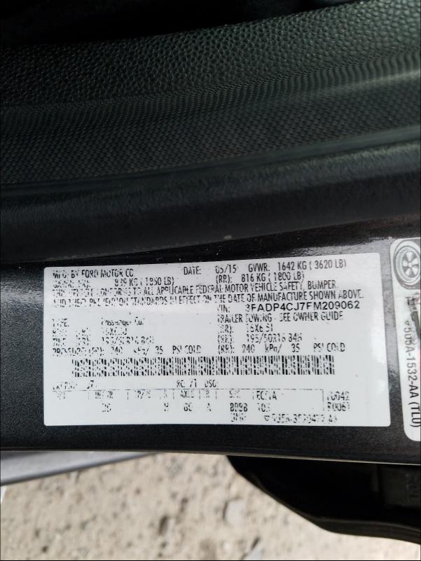2015 FORD FIESTA TIT 3FADP4CJ7FM209062