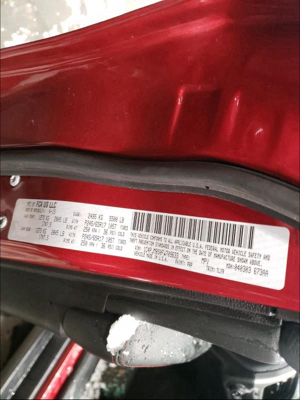 2015 JEEP CHEROKEE T 1C4PJMBS0FW709633